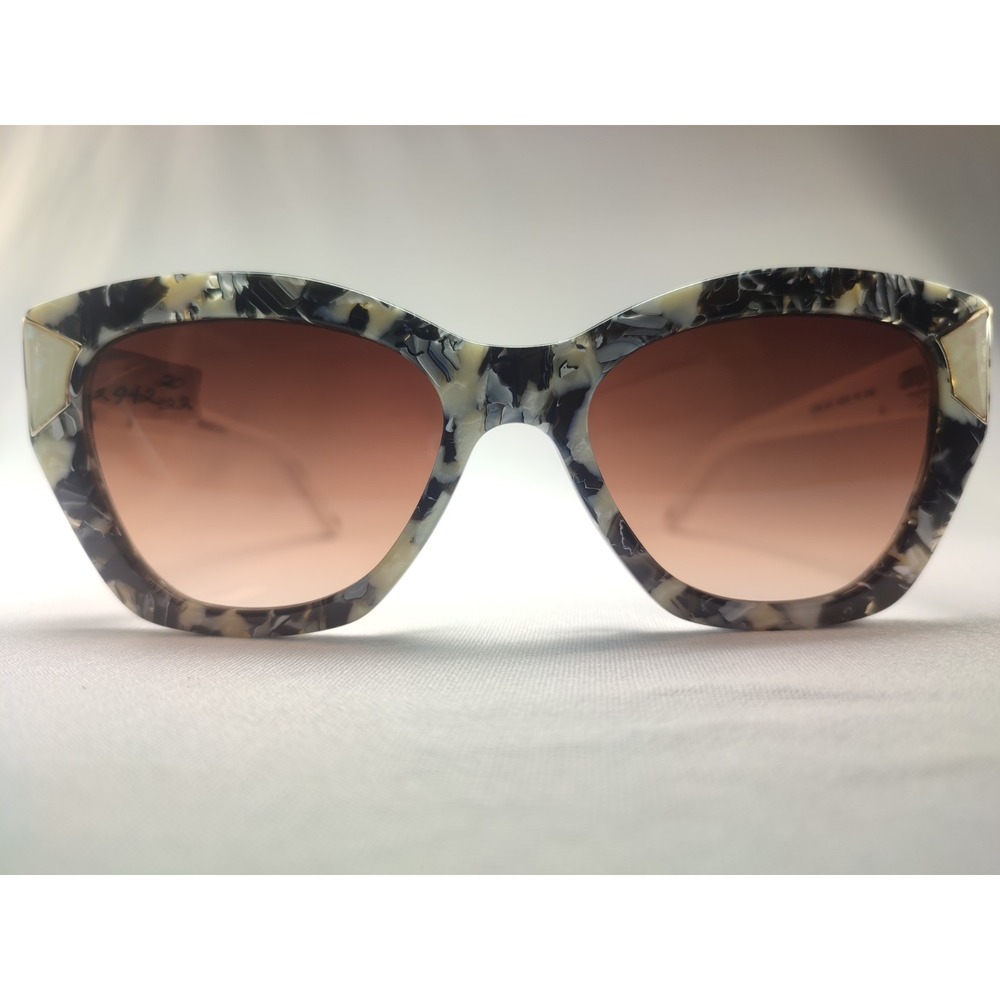 Victor Glemaud x Tura VGS002 BLK Cat Eye Sunglasses 55-18-150 Marble Acetate